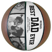 Modern BEST DAD EVER Cool Trendy Photo Collage Basketbal (Verticaal)