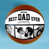 Modern BEST DAD EVER Cool Trendy Photo Collage Basketbal