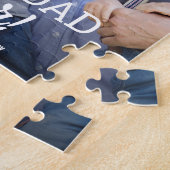 Modern Best Dad Ever Custom Photo Gift Legpuzzel (Zijkant)