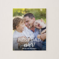 Modern Best Dad Ever Custom Photo Gift