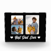 Modern Best Dad Ever Photo Collage Photo Block Fotoblokken (Voorkant)