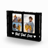 Modern Best Dad Ever Photo Collage Photo Block Fotoblokken (Rechts)