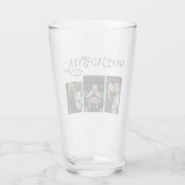 Modern Best Dad Ever Photo Heart Fathers Day Gifts Glas (Achterkant)