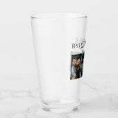 Modern Best Dad Ever Photo Heart Fathers Day Gifts Glas (Rechts)