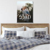 Modern Best Dad Ever Photo Personalized Canvas (Insitu (Slaapkamer))