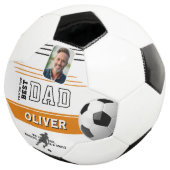 Modern Best Dad Father Keepsake Foto Football Voetbal (Drie kwart)