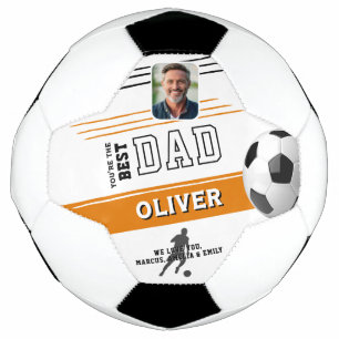 Modern Best Dad Father Keepsake Foto Football Voetbal