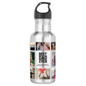Modern BEST DAD OOIT Photo Collage Cool Waterfles (Voorkant)