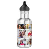 Modern BEST DAD OOIT Photo Collage Cool Waterfles (Rechts)