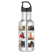 Modern BEST DAD OOIT Photo Collage Cool Waterfles (Achterkant)