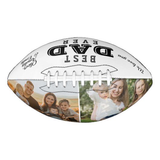 Modern Best Dad Typography Vader Day 2 Foto American Football (Voorkant)