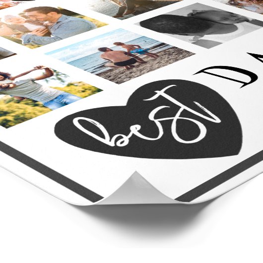 Modern Best Daddy 16 Foto Poster (Hoek)