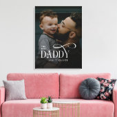 Modern Best Daddy Ever Photo Personalized Canvas (Insitu (Woonkamer))