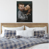 Modern Best Daddy Ever Photo Personalized Canvas (Insitu (Slaapkamer))