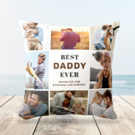 Modern BEST DADDY Fotocollage Cadeau Sierkussen