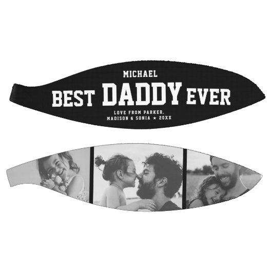 Modern BEST DADDY OOIT Cool Trendy Photo Collage Basketbal (Panelen)