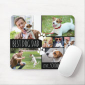 Modern BEST DOG DAD 8 foto's gepersonaliseerd Muismat (Met muis)