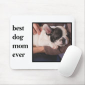 Modern Best Dog Mam Ever Quote Foto Muismat (Met muis)