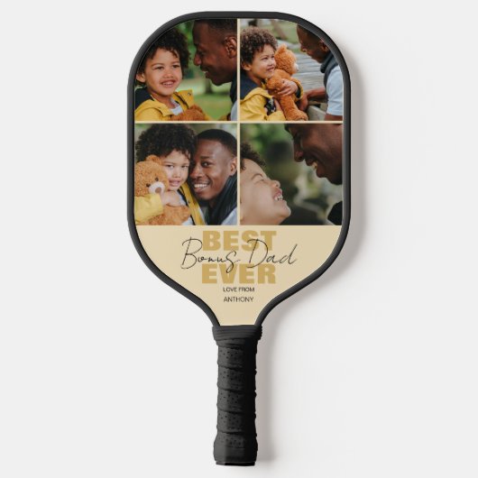 Modern Best Ever Bonus | Fotocollage Pickleball Paddle (Achterkant)