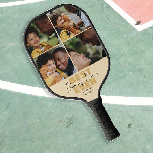 Modern Best Ever Bonus | Fotocollage Pickleball Paddle