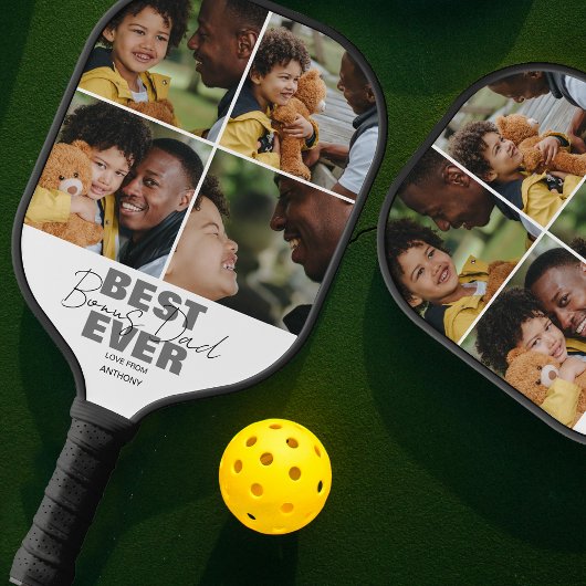 Modern Best Ever Bonus | Fotocollage Pickleball Paddle