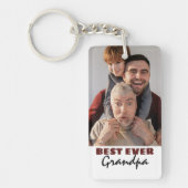 Modern Best Ever Grandpa | Foto-Sleutelhanger Sleutelhanger (Voorkant)