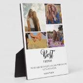 Modern Best Friend Photo Grid Keepsake Gift Plaque Fotoplaat (Zijkant)