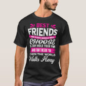 Modern Best Friend Typography T-shirt (Voorkant)