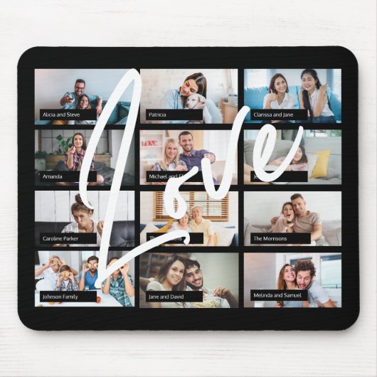 Modern best friends 12 custom photo collage love muismat (Voorkant)