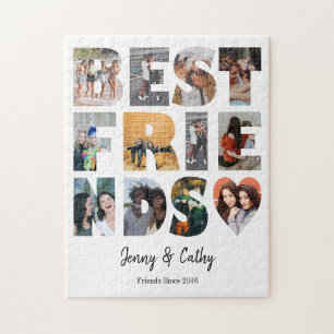 Modern Best Friends 12 Photo Collage Besties BFF Legpuzzel