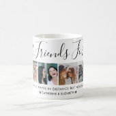 Modern Best Friends 6 Photo Collage Script Quote Koffiemok (Center)