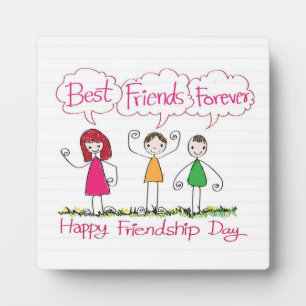 Modern BEST FRIENDS FOREVER 1 Photo Collage Plaque Fotoplaat