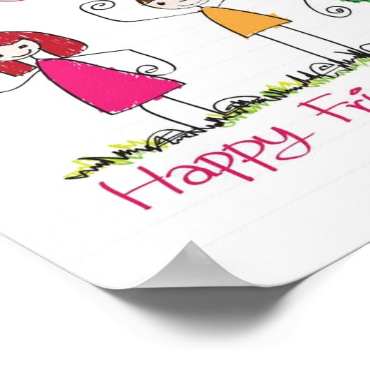 Modern BEST FRIENDS FOREVER 1 Photo Collage Plaque Poster (Hoek)