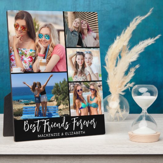 Modern BEST FRIENDS FOREVER 5 Foto Collage Fotoplaat (Zijkant)