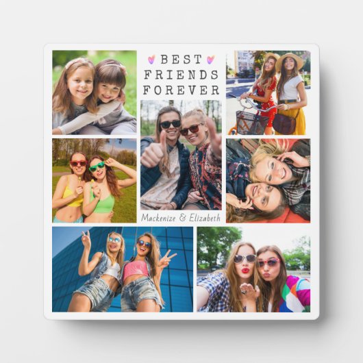 Modern BEST FRIENDS FOREVER 7 Foto Collage Fotoplaat (Voorkant)