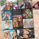 Modern BEST FRIENDS FOREVER 9 Photo Collage Black Legpuzzel<br><div class="desc">Creëer een puzzel met een collage van 9 favoriete afbeeldingen van jou en je beest in je keuze van achtergrondkleur als een gedenkwaardig, betekenisvol cadeau voor je BFF. DE VERANDERING VAN DE TITEL: De eenvoudige, klassieke titel BESTE VRIENDEN BUITENLANDSE kan worden veranderd en u kunt uw namen of een persoonlijk...</div>