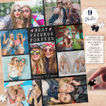 Modern BEST FRIENDS FOREVER 9 Photo Collage Black Legpuzzel<br><div class="desc">Creëer een puzzel met een collage van 9 favoriete afbeeldingen van jou en je beest in je keuze van achtergrondkleur als een gedenkwaardig, betekenisvol cadeau voor je BFF. DE VERANDERING VAN DE TITEL: De eenvoudige, klassieke titel BESTE VRIENDEN BUITENLANDSE kan worden veranderd en u kunt uw namen of een persoonlijk...</div>