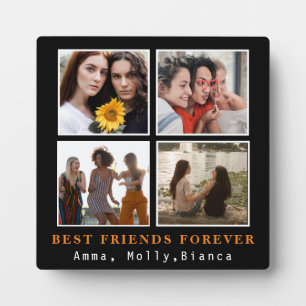 Modern Best Friends Forever Foto Collage Bestie Fotoplaat