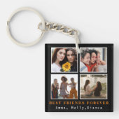 Modern Best Friends Forever Foto Collage | Bestie Sleutelhanger (voorkant)