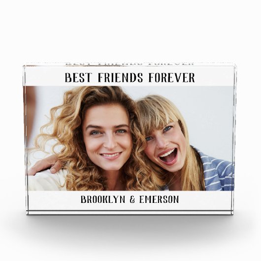 Modern Best Friends Forever Photo Block Fotoblokken (Voorkant)