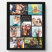 Modern BEST FRIENDS FOREVER Photo Collage Black Fotoplaat (Voorkant)