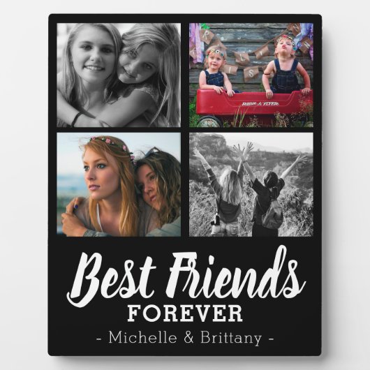 Modern Best Friends Forever Photo Collage Fotoplaat (Voorkant)