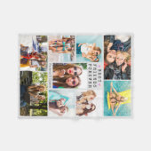 Modern BEST FRIENDS FOREVER Photo Collage Gray Fleece Deken (Voorkant (Horizontaal))