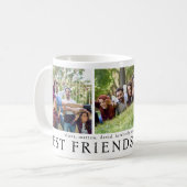 Modern best friends forever photo collage koffiemok (Voorkant links)