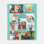 Modern BEST FRIENDS FOREVER Photo Collage Mint Fleece Deken (Voorkant)