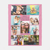 Modern BEST FRIENDS FOREVER Photo Collage Names Fleece Deken (Voorkant)