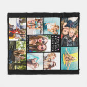 Modern BEST FRIENDS FOREVER Photo Collage Names Fleece Deken (Voorkant (Horizontaal))