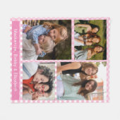 Modern BEST FRIENDS FOREVER Photo Collage Names Fleece Deken (Voorkant (Horizontaal))