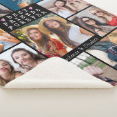 Modern BEST FRIENDS FOREVER Photo Collage Names Sherpa Deken (3/4)