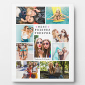Modern BEST FRIENDS FOREVER Photo Collage White Fotoplaat (Voorkant)